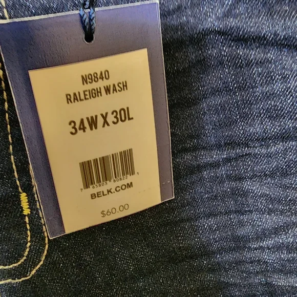 Crown & Ivy Men's Dark Blue Straight Jeans - Picture 7 of 10